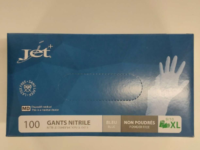 Gant nitrile bleu non poudr XL (9/10)
