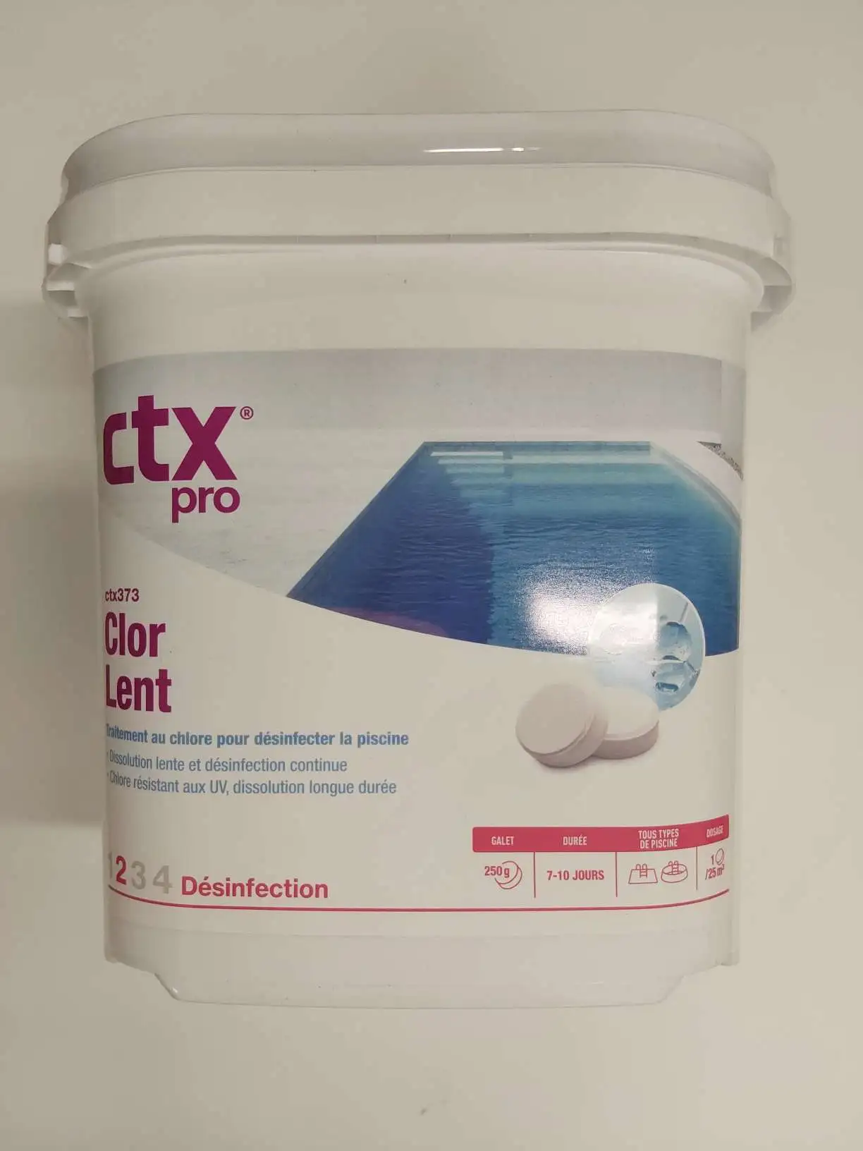 Chlore lent 5 Kg - Galet 250g - CTX 373 Astral