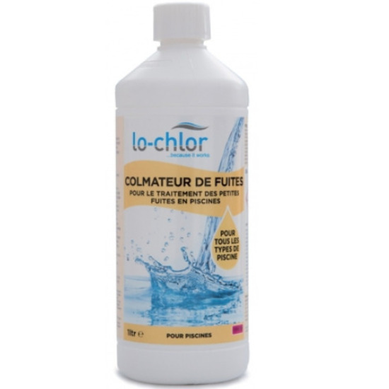 Colmateur De Fuites Lo Chlor - Pour Piscine Béton Ou Polyester - Dosage 1L/60m³ - Blanc