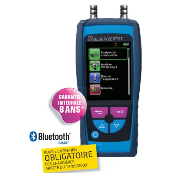 analyseur et contr�leur de combustion chauffage avec imprimante