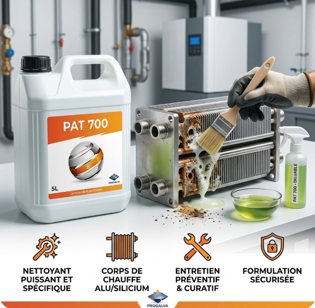 nettoyant corps de chauffe Pat 700 bidon 5L