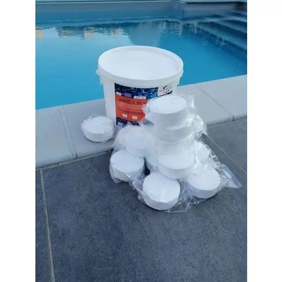 Chlore Multifonction 5 en 1 Poolstyle - Seau 4 kg