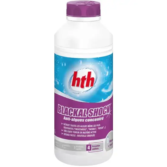 HTH BLACKAL SHOCK liquide Anti-algues moutarde curatif 1L