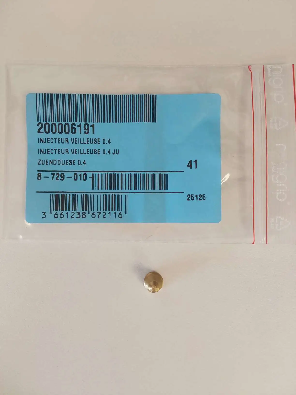 injecteur veilleuse FU 0.40 mm De Dietrich Chappe - 97580616