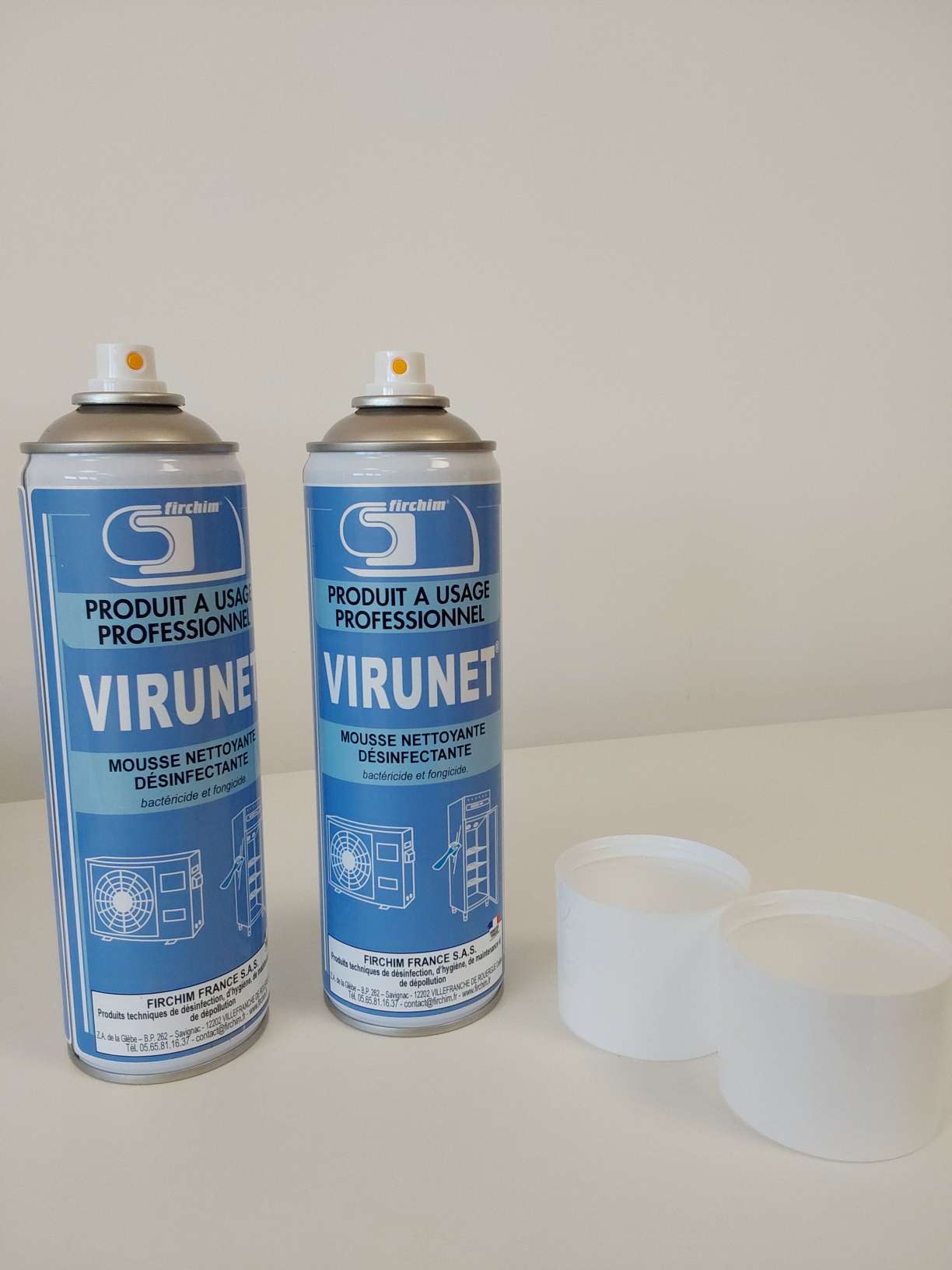 1483 4 mousse nettoyant desinfectant virunet pour climatisation et materiels firchim 1743427420