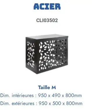 1553 2 cache climatisation acier gris taille m 1754058098