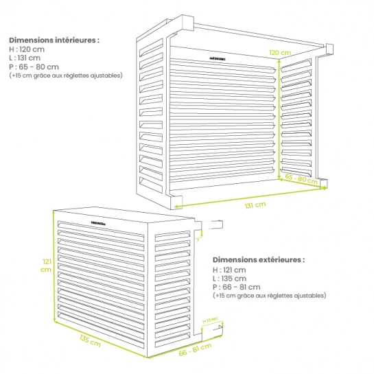 1587 2 cache aluminium ivoire clair pour groupe exterieur climatiseur 1759758207