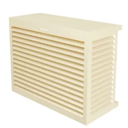 Cache aluminium ivoire clair pour groupe extrieur climatiseur - Taille M