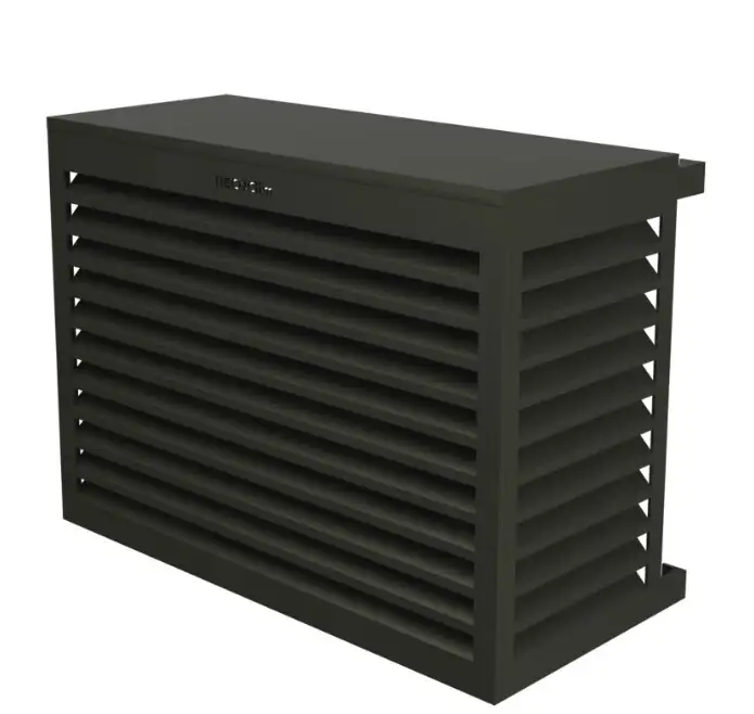 Cache alu gris terre d'ombre pour climatisation - Taille S