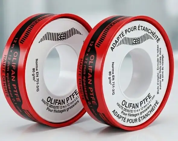 Ruban t�flon d'�tanch�it� Olifan PTFE haute densit� Geb / filet� 12mm x 12m