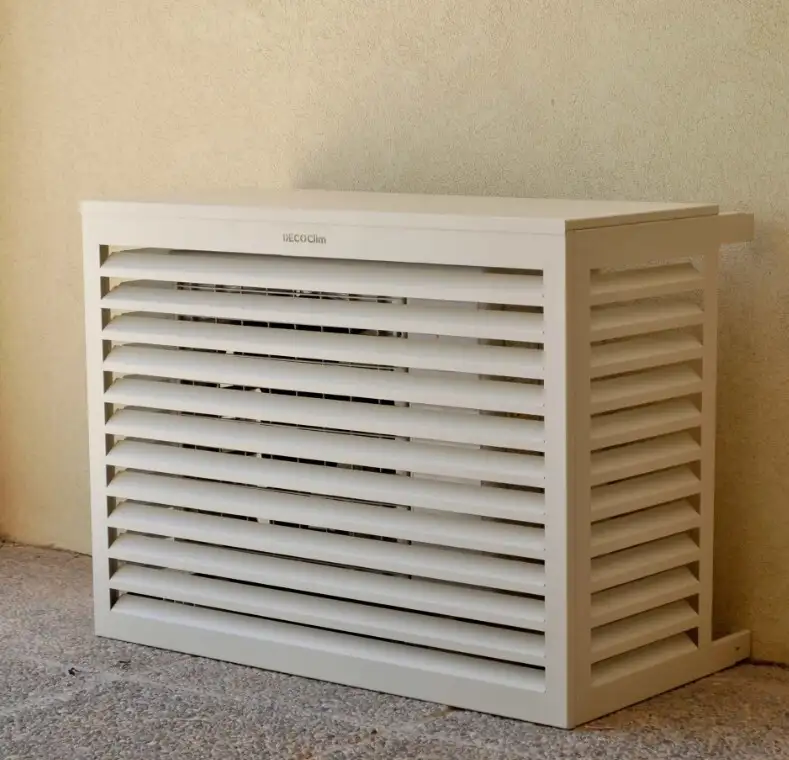 Cache climatisation en aluminium 100% couleur ivoire clair