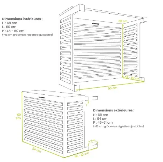 1682 3 cache climatisation en aluminium 100 pour cent couleur ivoire clair taille s 1785143776