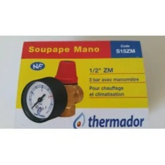 201 6 soupape de securite chauffage avec manometre monte f 1 2 1734015724