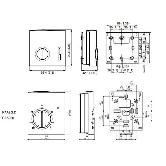 219 5 thermostat d ambiance chauffage ou clim raa21 siemens 1734015728