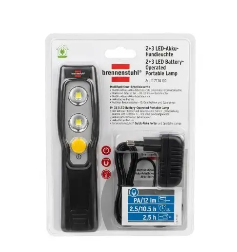 Lampe Portable 2+3 LED rechargeable aimant�e