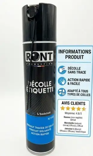 D�colle �tiquette a�rosol 520 ml -Ront