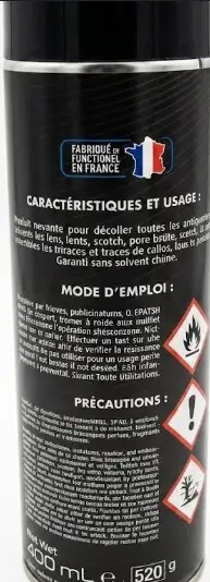 D�colle �tiquette a�rosol 520 ml -Ront