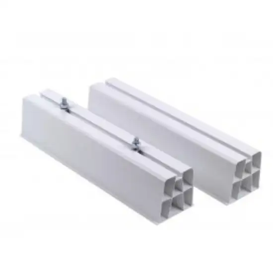 722 1 support au sol blanc 80 mm l 450 avec bandes anti vibratiles 1734015777