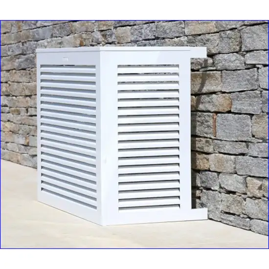 Cache climatiseur en aluminium blanc pour groupe ext�rieur - Taille S